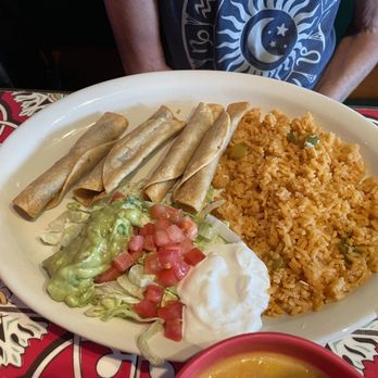 Los Vaqueros Cafe & Grill - Flautas with double rice - Mexican Near Me - Kyle, Texas