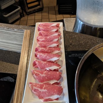 Tabu Shabu - Costa Mesa - Prime ribeye is most flavorful rib eye choice, at least that's what was recommended - Japanese Near Me - Costa Mesa, California