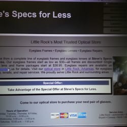 Steve's Specs For Less - Website