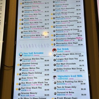 i-Tea - Menu - Bubble Tea Near Me - Fremont, California