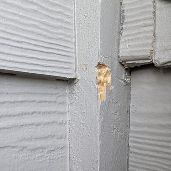 GVT Contracting - Unrepaired banged up corner that the contractor. It was not like this before - Fences & Gates Near Me GVT Contracting - Unrepaired banged up corner that the contractor. It was not like this before - Fences & Gates Near Me