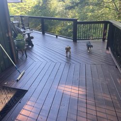 Affordable Painting Services of WNC - Part of the Deck that was painted.