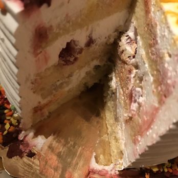Conti's Pastry Shoppe - Molly Blonde Cake. Hardly any fruit. - Bakeries Near Me - Bronx, New York