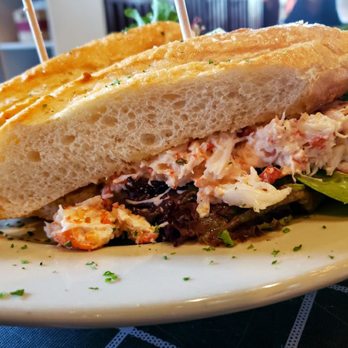 Side Door Cafe - This is the inside of the crab and lobster roll. - New American Near Me - Gleneden Beach, Oregon