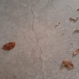 Crack in the garage floor, it now runs the length of the garage.
