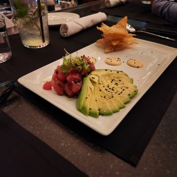 Nick's On State - Tuna Tartar - perfectly seasoned, with a healthy serving of chips and avocado - New American Near Me - Carlsbad, California