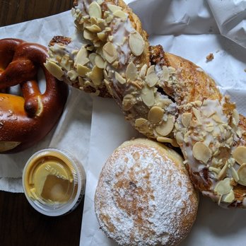 Hahdough - pretzel with honey mustard, vanilla cream berliner, hazelnut twist - Donuts Near Me - San Francisco, California Hahdough - pretzel with honey mustard, vanilla cream berliner, hazelnut twist - Donuts Near Me - San Francisco, California