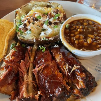Smokey Bones Clearwater - Bbq pork with beans and loaded potato - Barbeque Near Me - Clearwater, Florida Smokey Bones Clearwater - Bbq pork with beans and loaded potato - Barbeque Near Me - Clearwater, Florida
