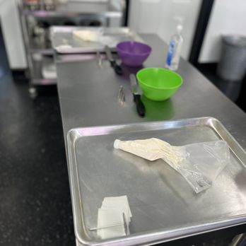 Give Me Some Sugar - The practice flower set up - Cooking Schools Near Me - Chicago, Illinois