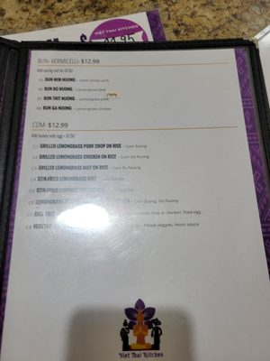 Menu photo 3 Viet Thai Kitchen Toronto, ON Menu photo 3 Viet Thai Kitchen Toronto, ON