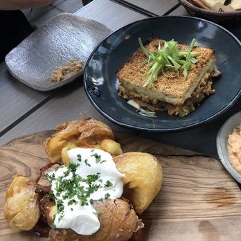 Committee - Artichoke Moussaka and Patates Tiganites - Mediterranean Near Me - Boston, Massachusetts