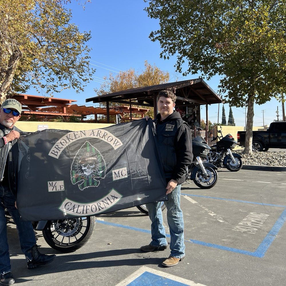 A picture of BAMC ,Gentleman doing a poker Run.