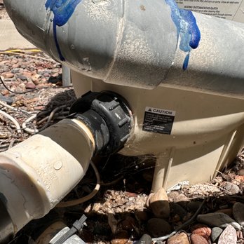 Upland Pool Supply - Water is literally flowing from my filter inlet. Very surprised they called this project complete - Pool & Hot Tub Service Near Me Upland Pool Supply - Water is literally flowing from my filter inlet. Very surprised they called this project complete - Pool & Hot Tub Service Near Me