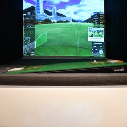 Par Golf TN - GOLFZONS unique and directional Moving Swing Plate matches the actual slope and lie of the course. Three hitting mats that simulate fairway