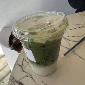 Nostimo Cafe & Tea - pistachio matcha latte - Coffee & Tea Near Me - Westminster, California