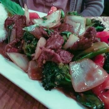 Bida Manda - Basil beef stir fry with poached egg - Laotian Near Me - Raleigh, North Carolina