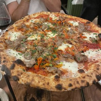 Bettina - Home made sausage pizza - Pizza Near Me - Santa Barbara, California Bettina - Home made sausage pizza - Pizza Near Me - Santa Barbara, California