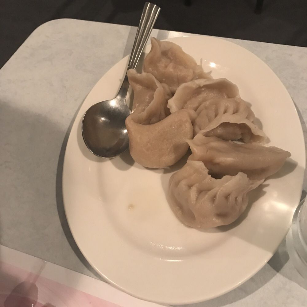 Dim Sum II Chinese Restaurant - Steamed Dumplings! 8 to an order... as you can see already ate 1 :o - Chinese Near Me - Cranford, New Jersey