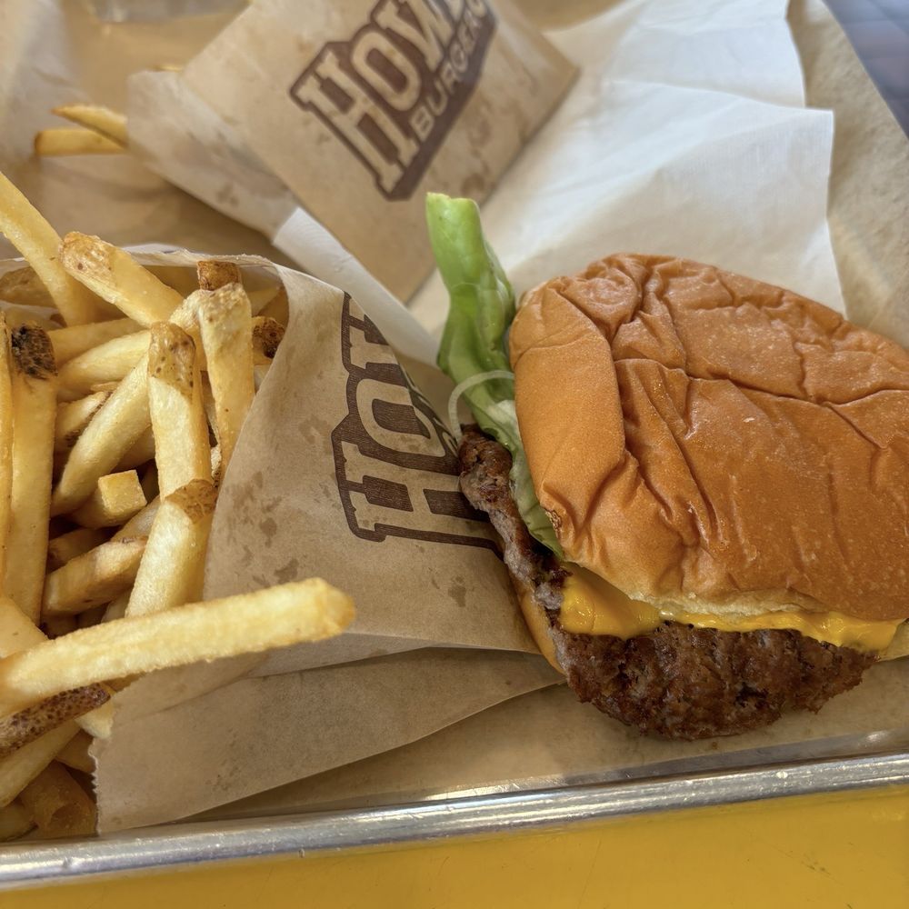 Burger and fries