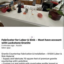 Austin Kitchen Fabricators - Unfinished work
