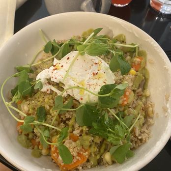 The Burrow TC - Veggie grain bowl + poached egg - New American Near Me - Traverse City, Michigan
