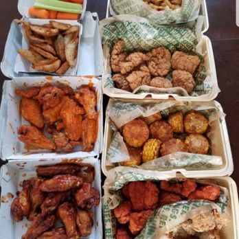 Wingstop - Had a wing tasting challenge, we ordered from Wingstop & Buffalo Wild Wing so you will see both restaurants in the attached picture - Chicken Wings Near Me - North Las Vegas, Nevada Wingstop - Had a wing tasting challenge, we ordered from Wingstop & Buffalo Wild Wing so you will see both restaurants in the attached picture - Chicken Wings Near Me - North Las Vegas, Nevada