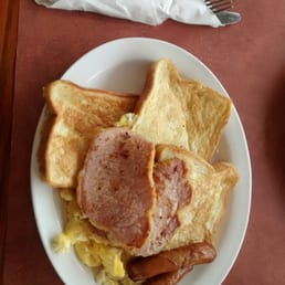 Peameal bacon with Texas French Toast w sausage special