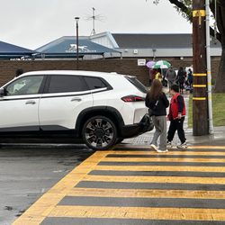 Walnut Elementary School - DON'T PARK IN THE CROSSWALK!!!! 1st time! The day before.