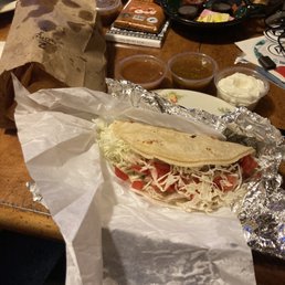 Photo of Tacos Moreno - Santa Cruz, CA, United States. Carnita taco and chips and salsa