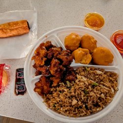 Kungfu Bistro - General Tao and chicken balls. What a treat. $23. Combo plate