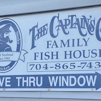 The Captain's Cap - Sign with the number to call for carry out - Seafood Near Me - Gastonia, North Carolina
