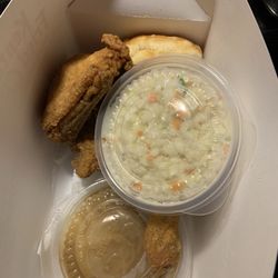 KFC - Wrong items ( was to be a 3 piece dark meat meal 2 sides green beans and fry's - not coleslaw and mashed potatoes