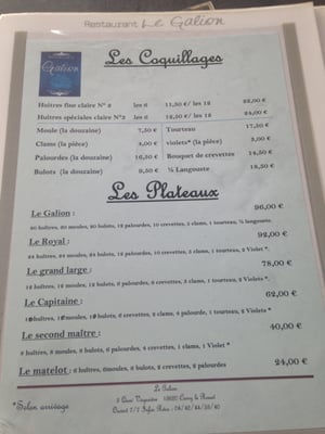 Menu photo 5 Le Galion Carry Le Rouet, 13