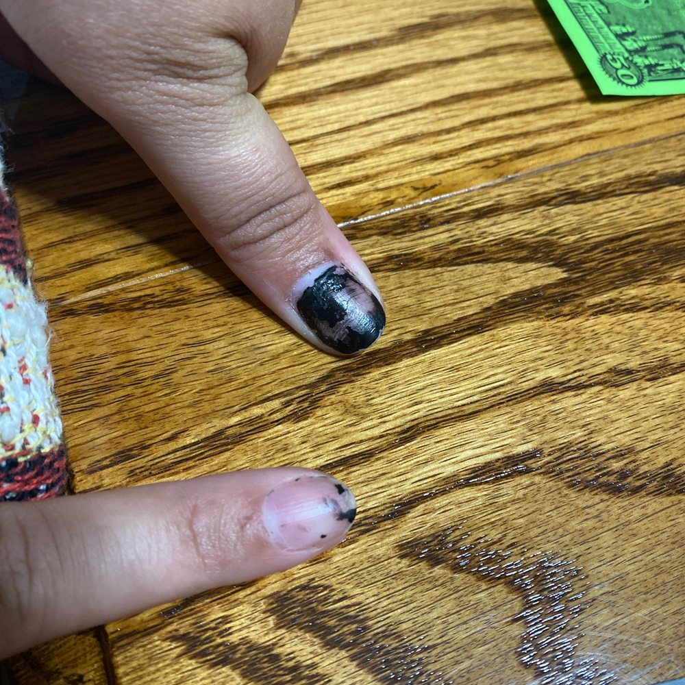 Love Nails - The two nails that did not end up drying. - Nail Salons Near Me - Ames, Iowa