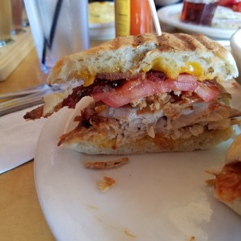 The Peach Cafe - Front side of sandwich.... Looks filling. - New American Near Me - Monrovia, California The Peach Cafe - Front side of sandwich.... Looks filling. - New American Near Me - Monrovia, California