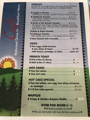 Menu photo 3 Redwood Drive-In Boonville, CA