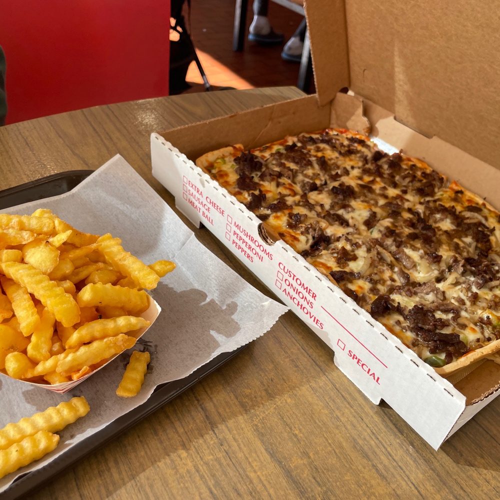 The Broiler - Fries and steak and cheese pizza :) - Pizza Near Me - Arlington, Virginia The Broiler - Fries and steak and cheese pizza :) - Pizza Near Me - Arlington, Virginia