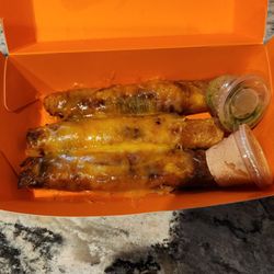 Taquitos with sauce on the side