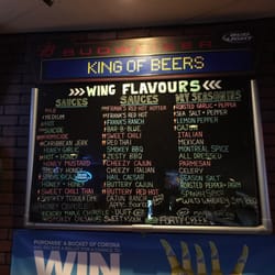 Junior's Sportsbar & Grill - The big wing flavor board
