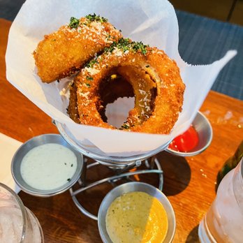 Hudson House - Side of Onion rings. - Bars Near Me - Dallas, Texas Hudson House - Side of Onion rings. - Bars Near Me - Dallas, Texas