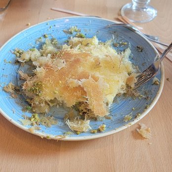 Moods Eastern Fusion - Dessert with pistachios, rose water and cheese. - Middle Eastern Near Me - Oakville, Ontario Moods Eastern Fusion - Dessert with pistachios, rose water and cheese. - Middle Eastern Near Me - Oakville, Ontario