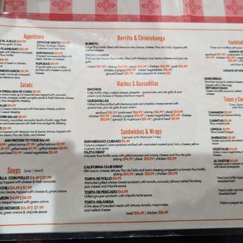 Mari Luna Mexican Grill - Food menu - Mexican Near Me - Pikesville, Maryland