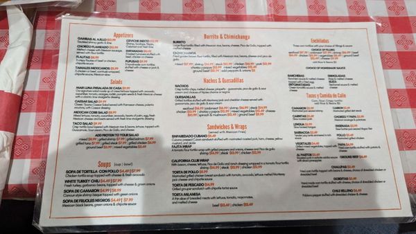 Menu photo 1 Mari Luna Mexican Grill Pikesville, MD