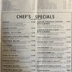 Kwan's Chop Suey - Menu