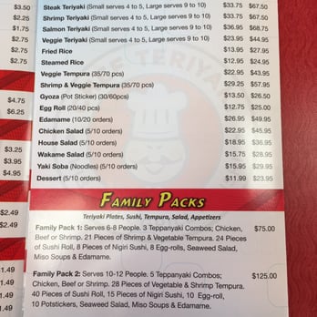 Chef Teriyaki - Menu as of 4/26/15 - Japanese Near Me - Hayward, California Chef Teriyaki - Menu as of 4/26/15 - Japanese Near Me - Hayward, California