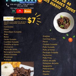 La Nueva Fugata Restaurant - Menu