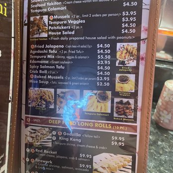 Tokyo Sushi - Appetizer Menu - Sushi Bars Near Me - Reno, Nevada