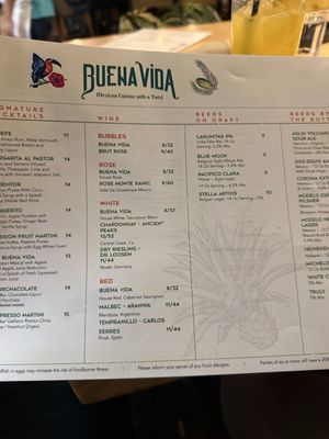 Menu photo 5 Buena Vida Arlington, VA