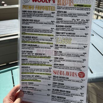 Wooly's - Menu - Seafood Near Me - Pismo Beach, California Wooly's - Menu - Seafood Near Me - Pismo Beach, California