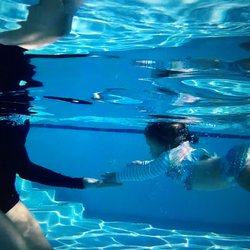 Delta Babies ISR - This is an example of a child showing her swim skill.